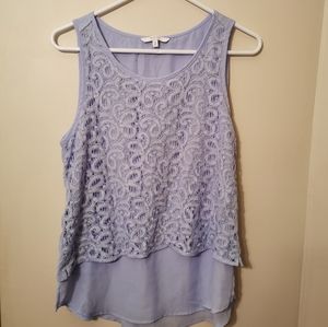 ALFRED SUNG sleeveless Tunic blouse Lace S